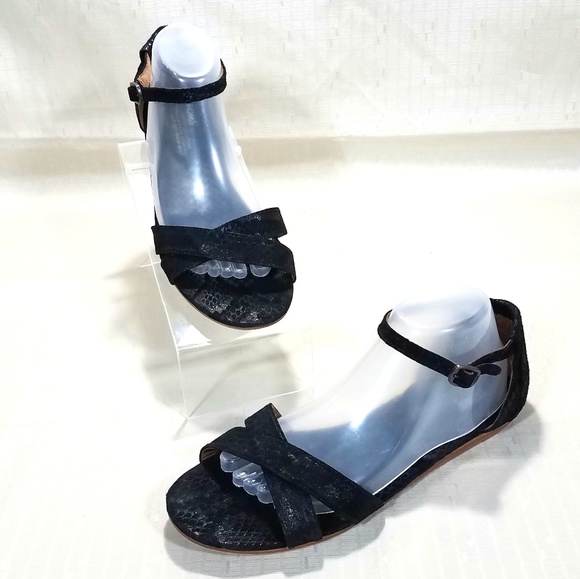 Toms Shoes - Toms Correa Flat Sandals Ankle Strap & Suede Snake